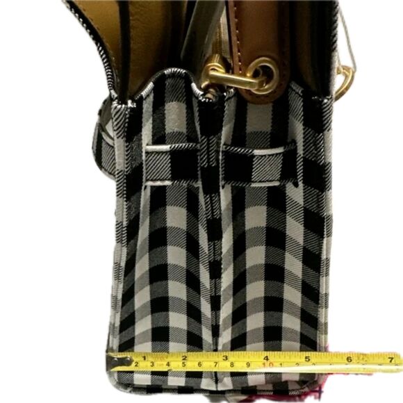 NWT Tory Burch Lee Radziwill Large Gingham Satchel Bag MSRP$1098 - Picture 8 of 9